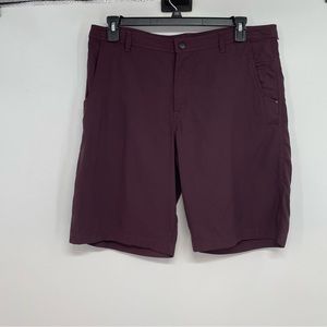 Lululemon Chino Shorts Mens 38 Maroon Stretch Casual 10" Inseam
